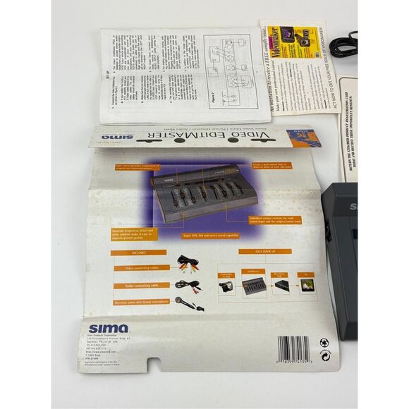 NOS Sima Video Editmaster Edit Master Plus W/ Power Audio Cables & Microphone EX - Picture 3 of 11